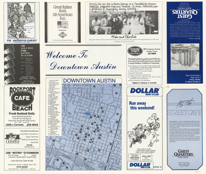 94385, A Pocket Guide to Austin, Texas - Area Map and Downtown Map, General Map Collection
