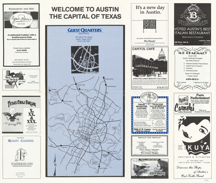 94386, A Pocket Guide to Austin, Texas - Area Map and Downtown Map, General Map Collection