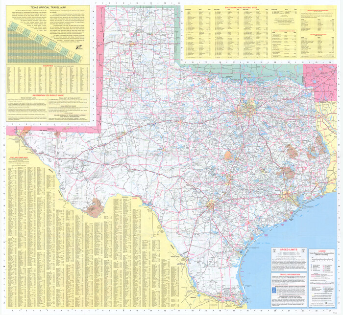 94424, Texas Official Travel Map, General Map Collection