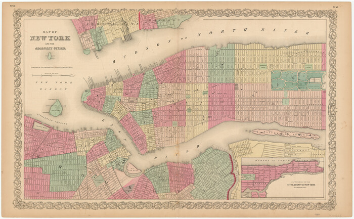 94439, Map of New York and Adjacent Cities, Non-GLO Digital Images - 1