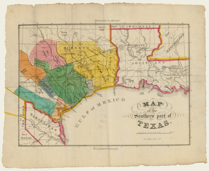 94442, Map of the Southern part of Texas, Holcomb Digital Map Collection