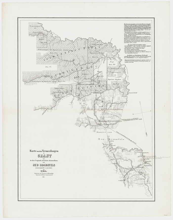 94446, Karte von den Vermessungen im Grant und in der Gegend zwischen demselben und Neu Braunfels, General Map Collection