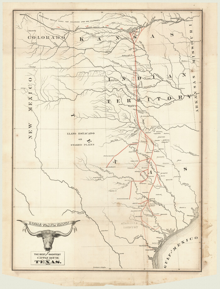 94453, Kansas Pacific Railway: The Best and Shortest Cattle Route from Texas, Non-GLO Digital Images - 1