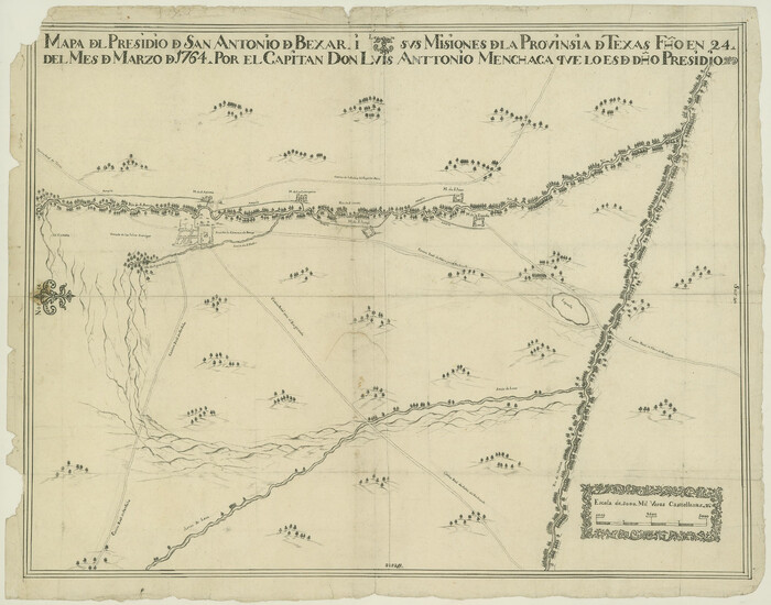 94455, Mapa del Presidio de San Antonio de Bexar, i sus Misiones de la Provinsia de Texas, Non-GLO Digital Images