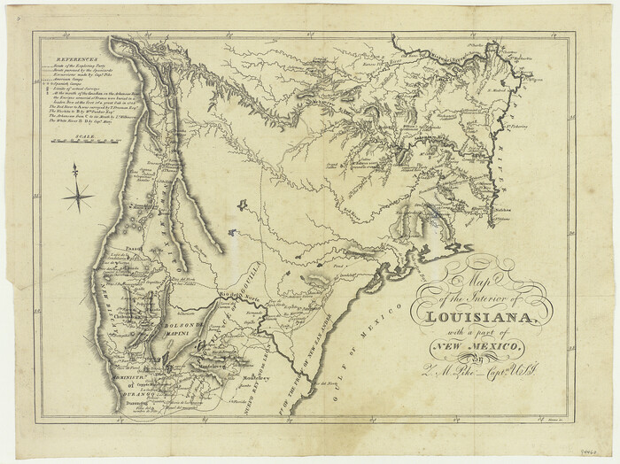 94460, Map of the Interior of Louisiana with a part of New Mexico, General Map Collection