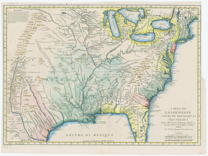 94496, Carte de la Louisiane cours du Mississipi et pais voisins dediée à M. le Comte de Maurepas, Ministre et Secretaire d'Etat Commandeur des Ordres du Roy, General Map Collection