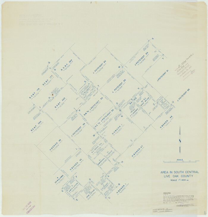 9454, Live Oak County Rolled Sketch 5, General Map Collection