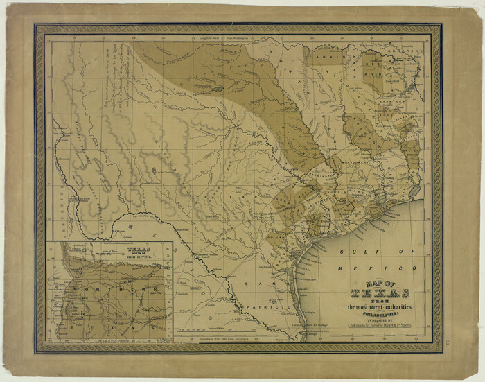 94574, Map of Texas from the most recent authorities, Non-GLO Digital Images