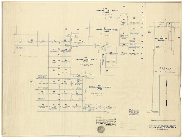 9494, Maverick County Rolled Sketch 19, General Map Collection
