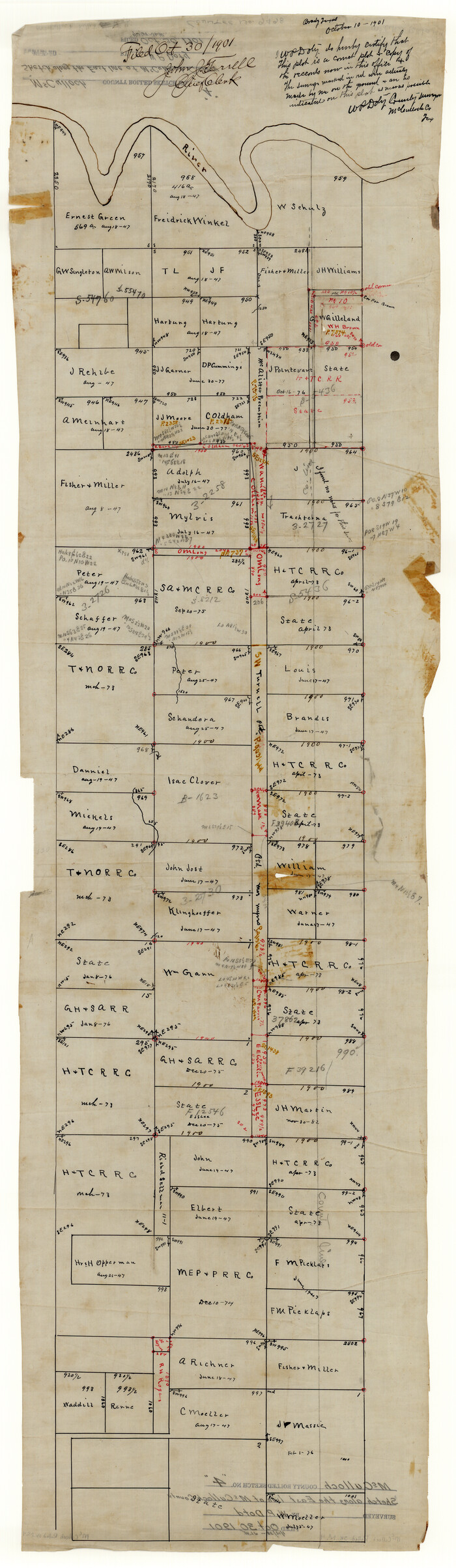 9498, McCulloch County Rolled Sketch 4, General Map Collection