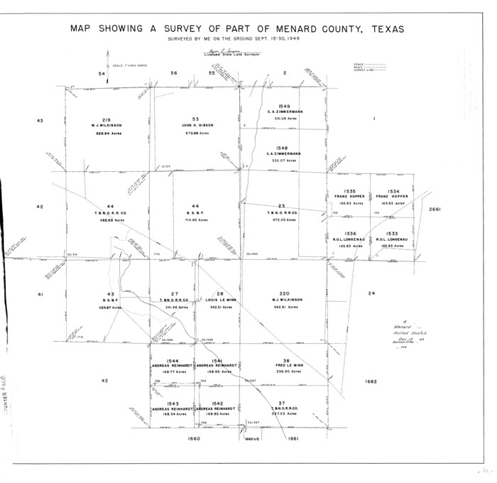 9510, Menard County Rolled Sketch 8, General Map Collection