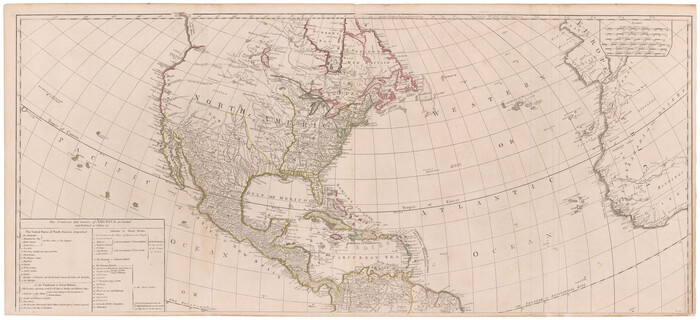 95135, A New Map of the Whole Continent of America. Divided into North and South and West Indies, wherein are exactly decribed the United States of North America as well as the Several European Possessions according to the Preliminaries of Peace…, General Map Collection