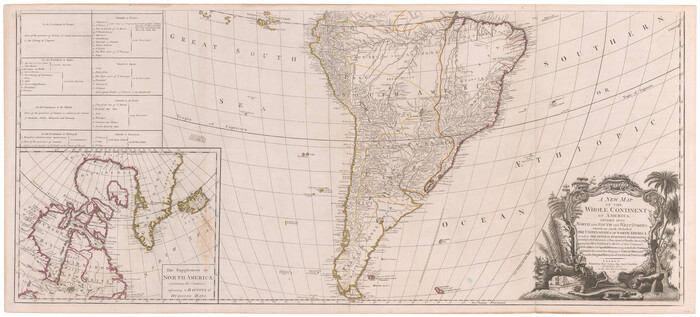 95136, A New Map of the Whole Continent of America. Divided into North and South and West Indies, wherein are exactly decribed the United States of North America as well as the Several European Possessions according to the Preliminaries of Peace…, General Map Collection