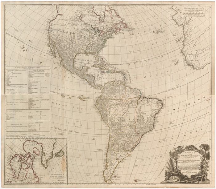 95137, A New Map of the Whole Continent of America. Divided into North and South and West Indies, wherein are exactly decribed the United States of North America as well as the Several European Possessions according to the Preliminaries of Peace…, General Map Collection