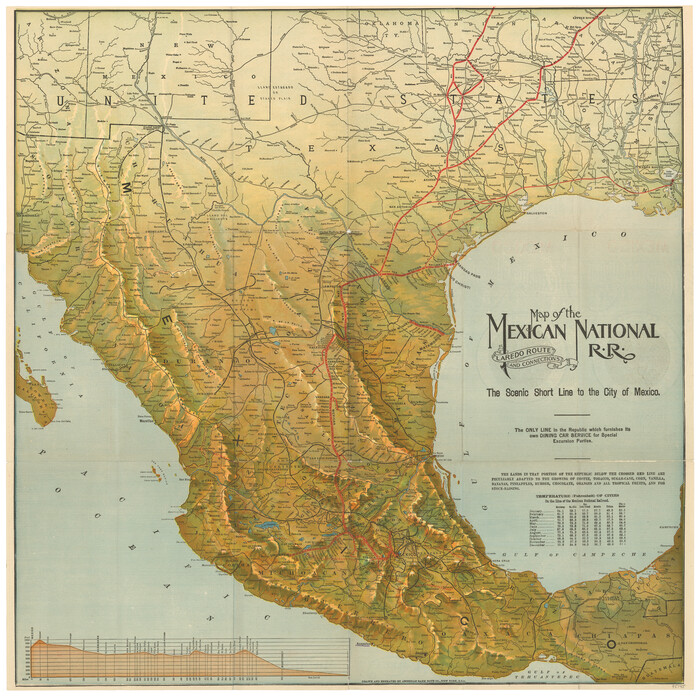 95145, Map of the Mexican National R.R. "Laredo Route" and Connections. The Scenic Short Line to the City of Mexico, General Map Collection