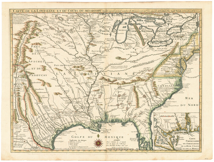 95161, Carte de la Louisiane et du Cours du Mississipi, General Map Collection