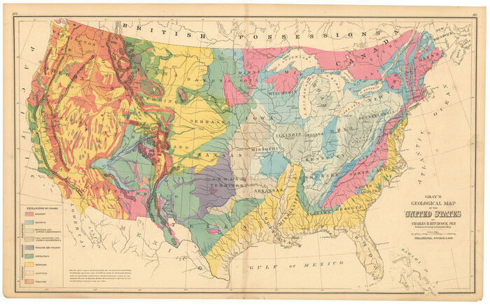95174, Gray's Geological Map of the United States, General Map Collection