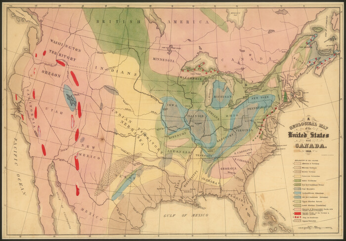 95189, A Geological Map of the United States and Canada, Non-GLO Digital Images