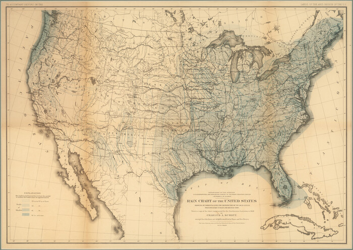 95190, Rain Chart of the United States showing by isohyetal lines the distribution of the mean annual precipitation in rain and melted snow, Non-GLO Digital Images