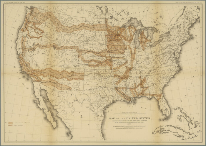 95286, Map of the United States Exhibiting the grants of lands made by the general government to aid in the construction of railroads and wagon roads, Non-GLO Digital Images