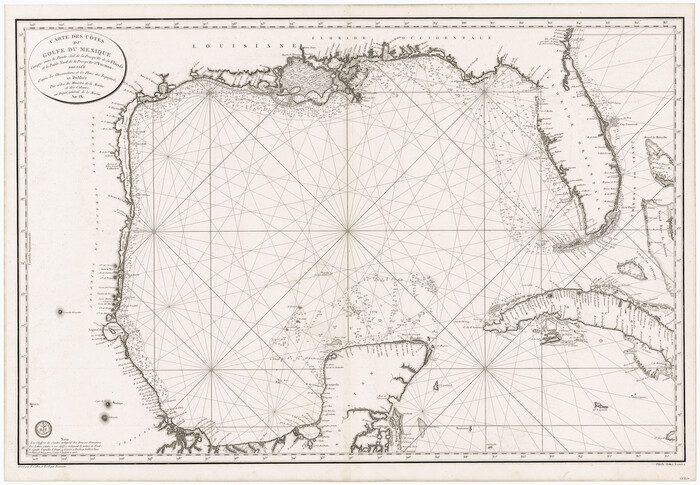 95322, Carte des Côtes du Golfe du Mexique compris entre la Pointe Sud de la Presqu'Ile de la Floride et la Pointe Nord de la Presqu'Ile d'Yucatan, General Map Collection