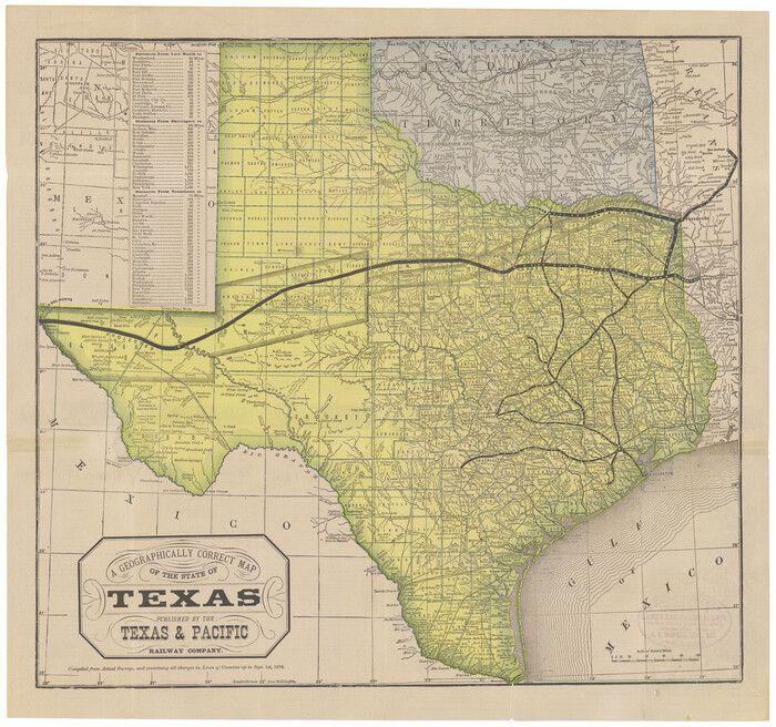 95361, A Geographically Correct Map of the State of Texas, General Map Collection