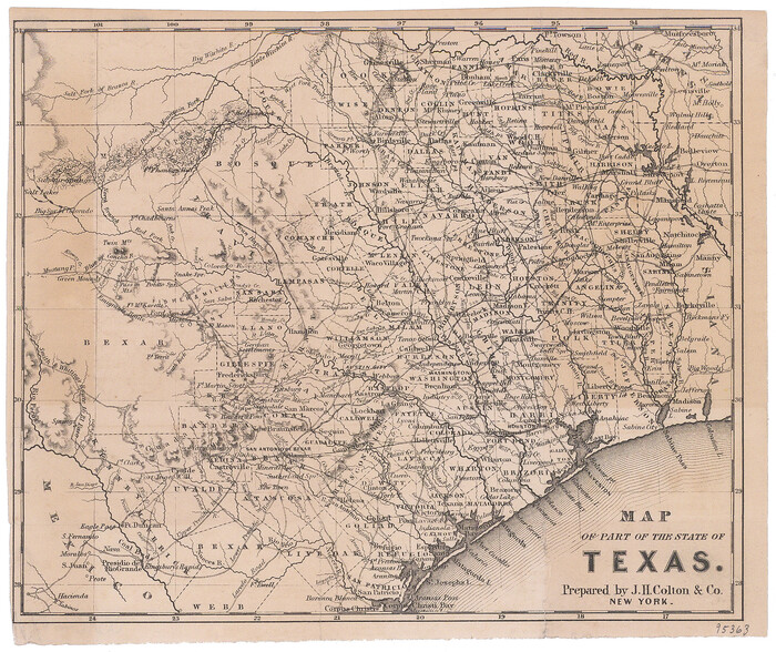 95363, Map of part of the State of Texas, General Map Collection