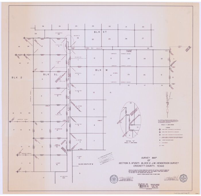 95401, Crockett County Rolled Sketch 99, General Map Collection