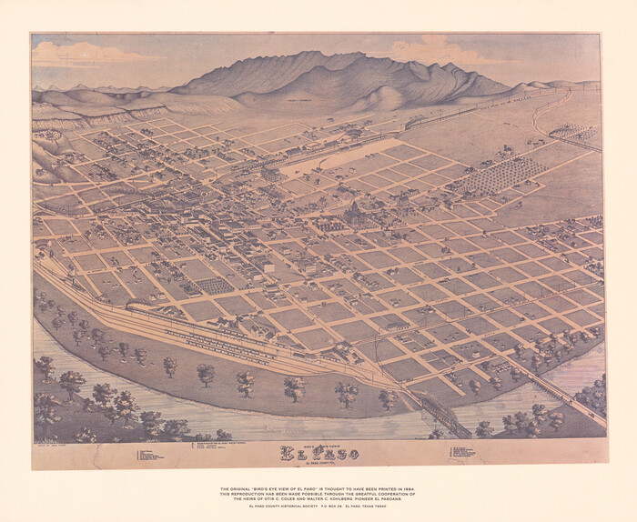 95405, Bird's Eye View of El Paso, General Map Collection