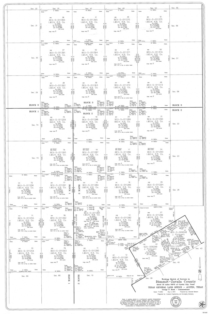95407, Zavala County Working Sketch 31, General Map Collection