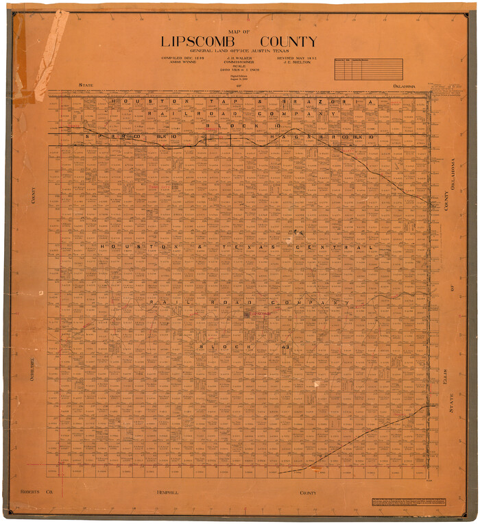 95572, Map of Lipscomb County, General Map Collection