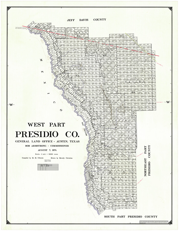 95618, West Part Presidio Co., General Map Collection