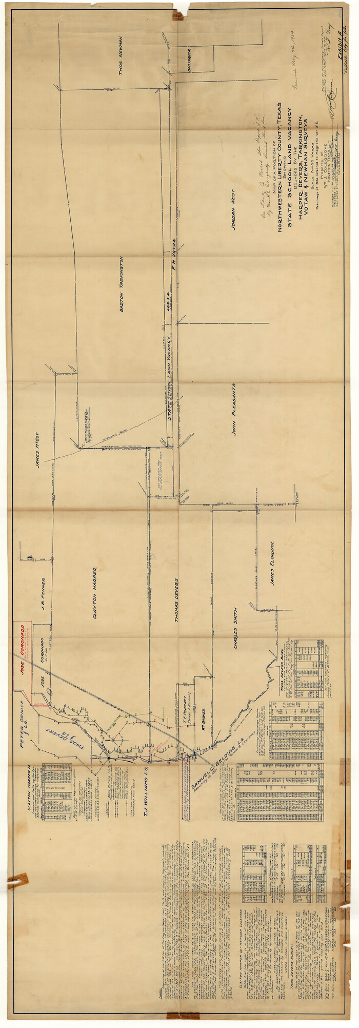 9563, Liberty County Rolled Sketch OB, General Map Collection