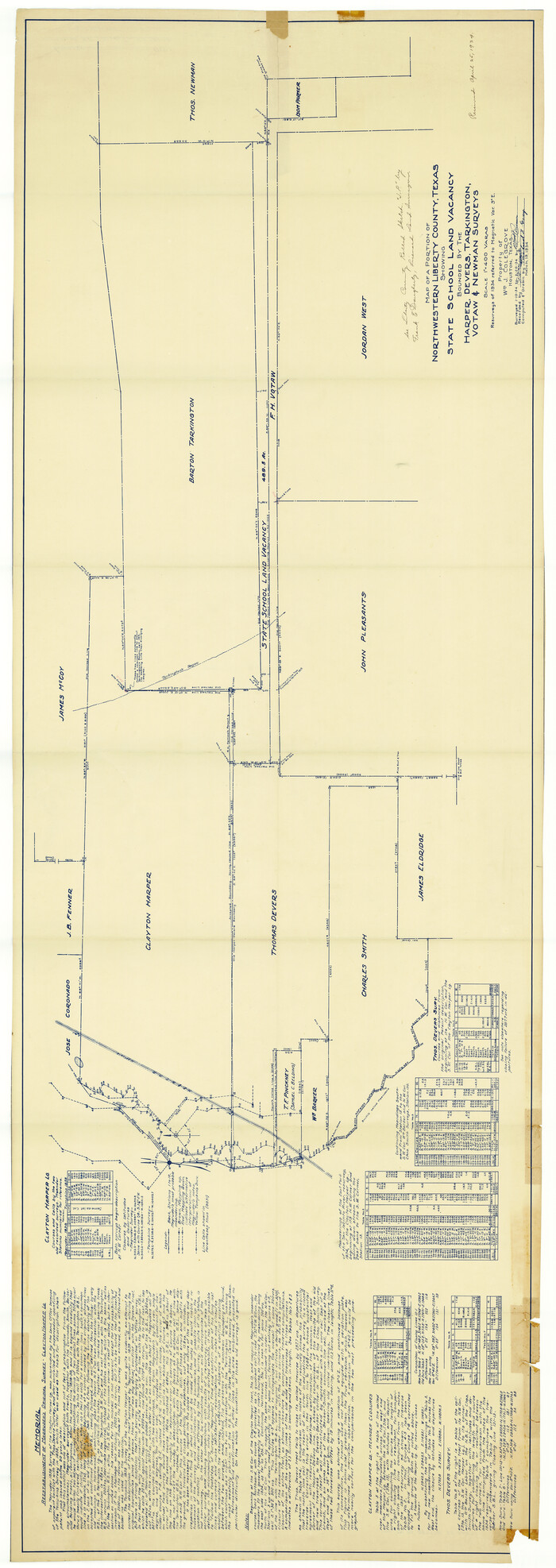 9564, Liberty County Rolled Sketch OB-1, General Map Collection