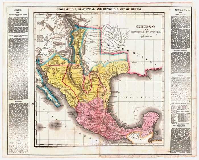 95694, Geographical, Statistical, and Historical Map of Mexico, General Map Collection