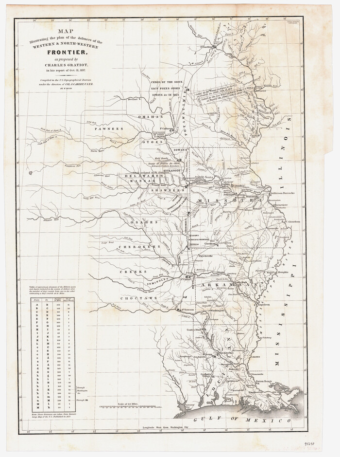 95698, Map Illustrating the plan of the defences of the Western & North-Western Frontier, as proposed by Charles Gratiot in his report of Oct. 31, 1837, General Map Collection