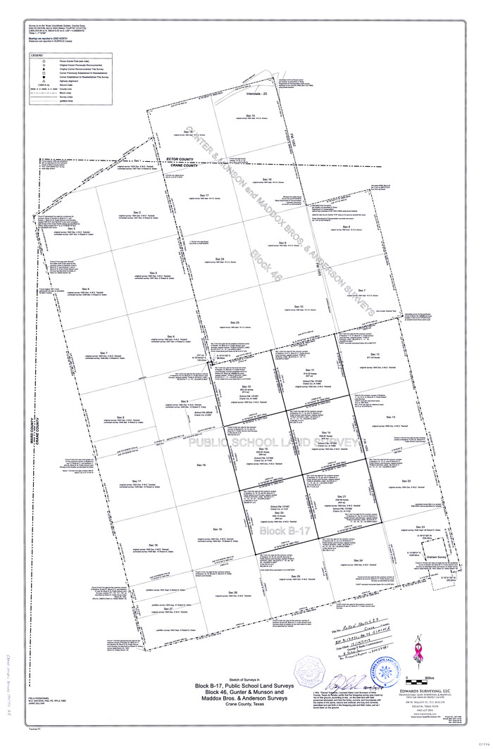 95746, Crane County Rolled Sketch 25, General Map Collection