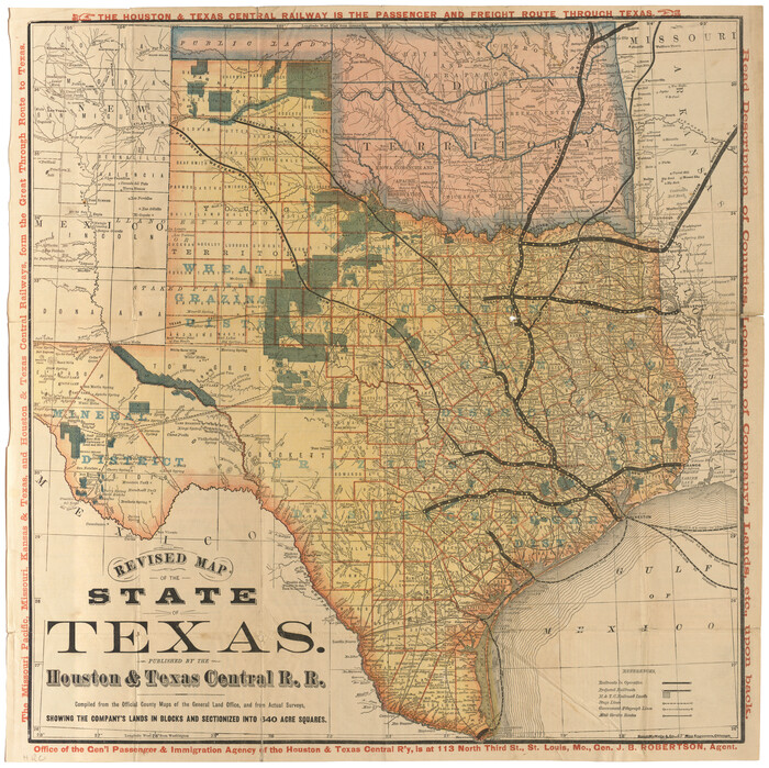 95755, Revised map of the State of Texas, Cobb Digital Map Collection