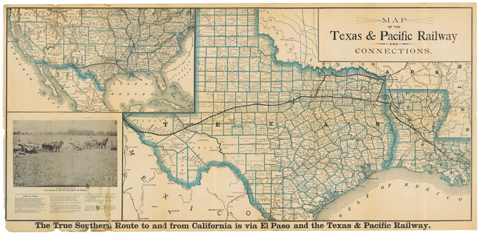 95765, Map of the Texas & Pacific Railway and connections, Cobb Digital Map Collection - 1