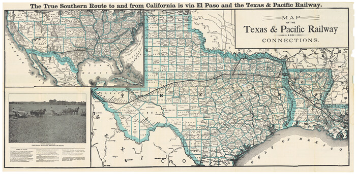95767, Map of the Texas & Pacific Railway and connections, Cobb Digital Map Collection - 1