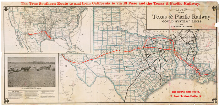 95769, Map of the Texas & Pacific Railway "Gould System" Lines and connections, Cobb Digital Map Collection - 1