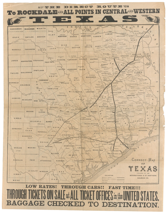 95775, Correct Map of Texas, Cobb Digital Map Collection