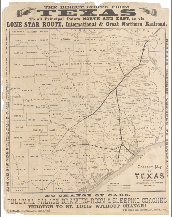 95776, Correct Map of Texas, Cobb Digital Map Collection