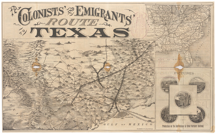 95777, Colonists' and Emigrants' Route to Texas, Cobb Digital Map Collection - 1
