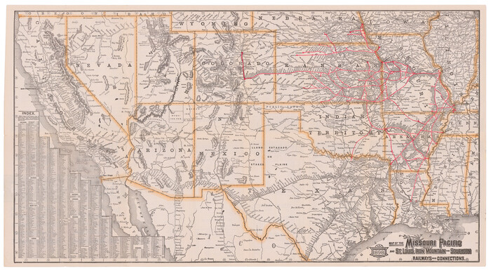 95791, Map of the Missouri Pacific and St. Louis, Iron Mountain and Southern Railways and Connections, Cobb Digital Map Collection - 1