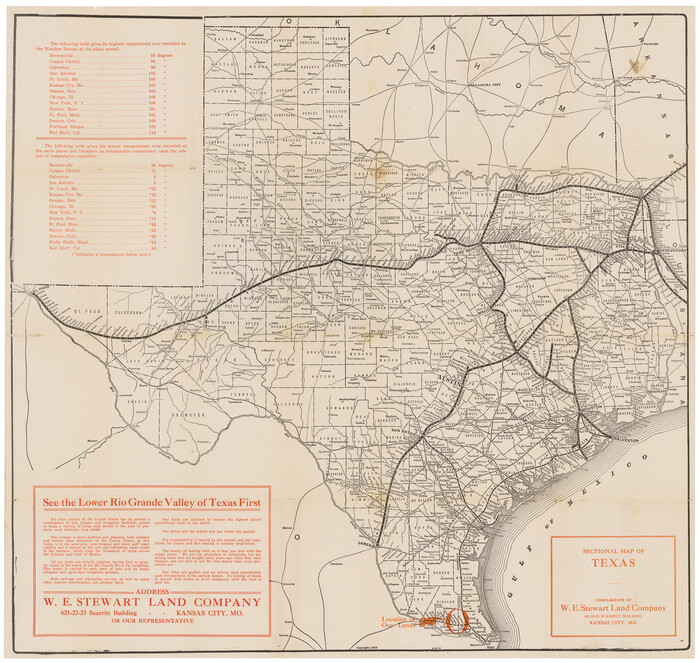 95799, Sectional Map of Texas, Cobb Digital Map Collection - 1