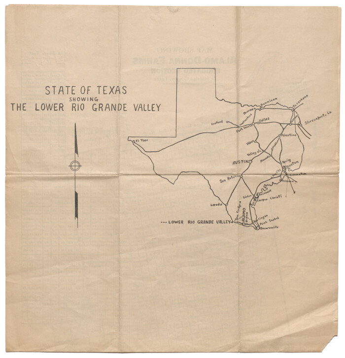 95802, State of Texas showing the Lower Rio Grande Valley, Cobb Digital Map Collection
