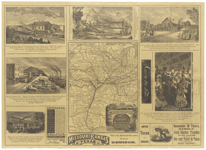 95805, Missouri, Kansas & Texas Ry. thro' Denison and the beautiful Indian Territory, Cobb Digital Map Collection - 1