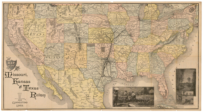 95806, Map of the Missouri, Kansas and Texas Railway and connecting lines, Cobb Digital Map Collection - 1