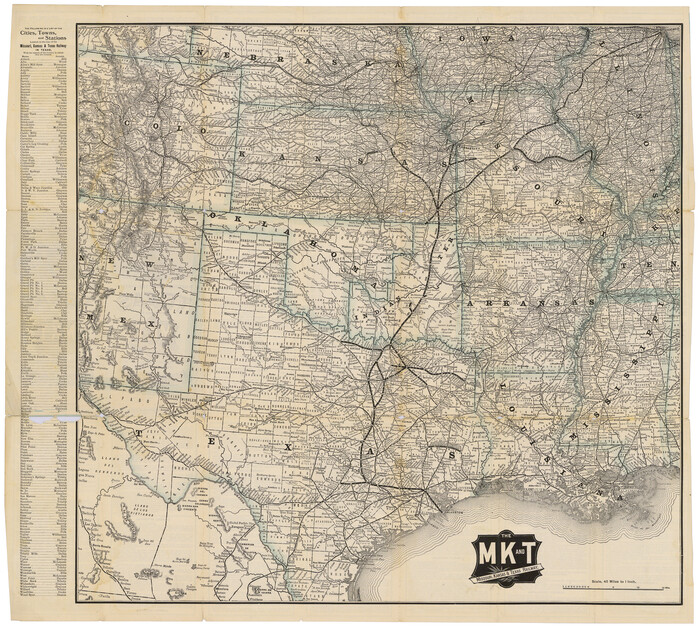 95807, The M. K. and T., Missouri, Kansas & Texas Railway, Cobb Digital Map Collection - 1